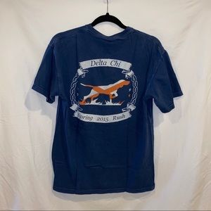 Delta Chi Fraternity Navy Blue Short Sleeve Tee M